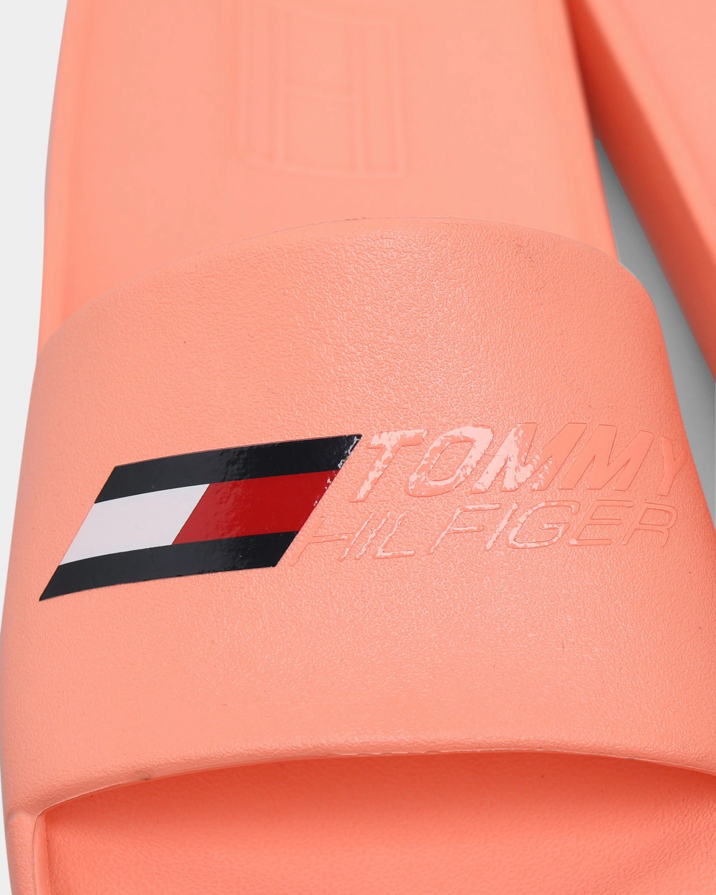 hip Reinforced Heel Cup Tommy Jeans Women's Sport Pool Slides Neon Coral