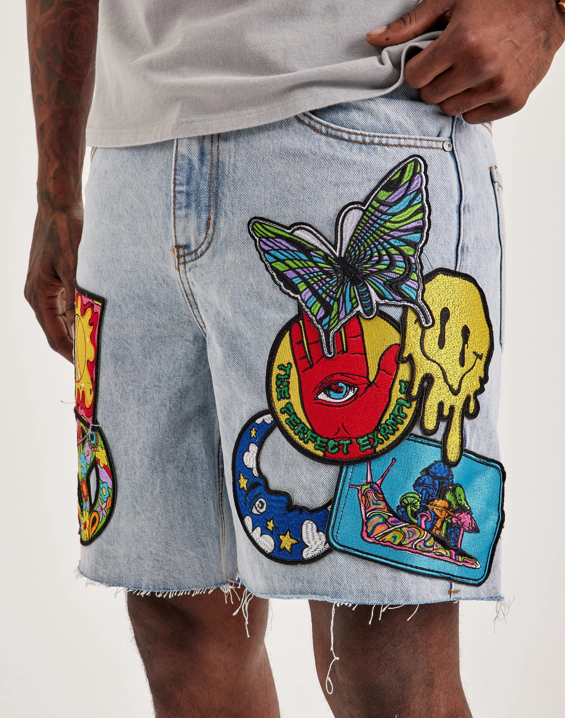 teenagers' EPTM Trippy Denim Shorts