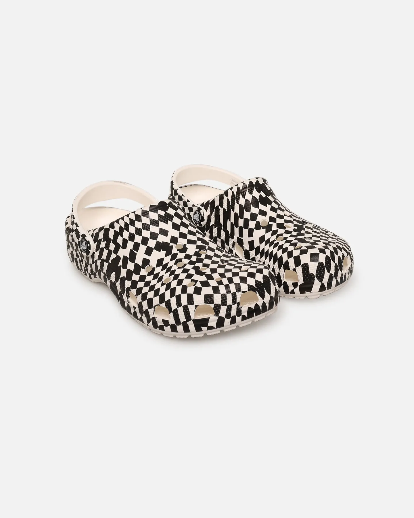 Everyday Use Shock Resistance Crocs Class Warped Check Classic Clog White/Black