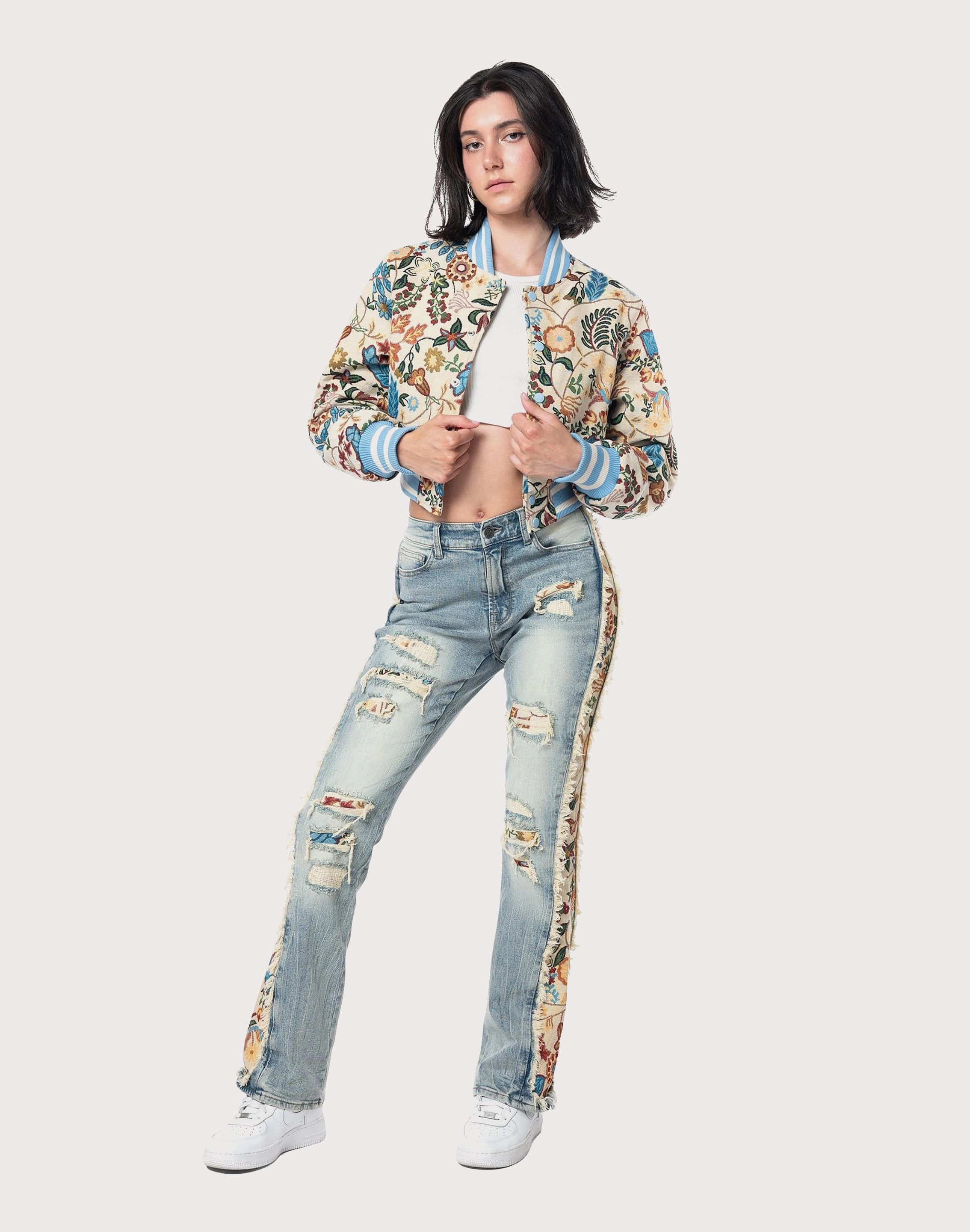 Grindhouse High Rise Bootcut Tapestry Pants Abrasion Resistant Material