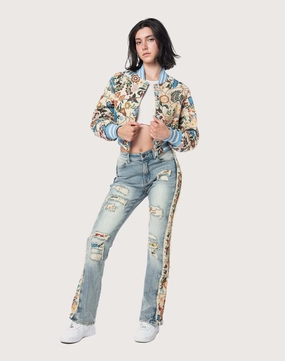 Grindhouse High Rise Bootcut Tapestry Pants Abrasion Resistant Material