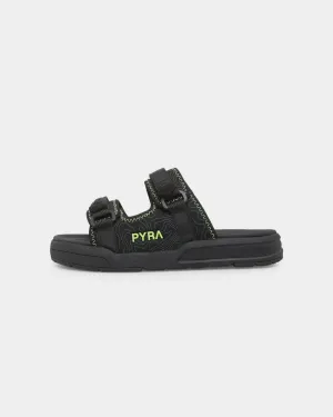 Seichi X PYRA Sandoru Ni Slides Black/Volt Supportive