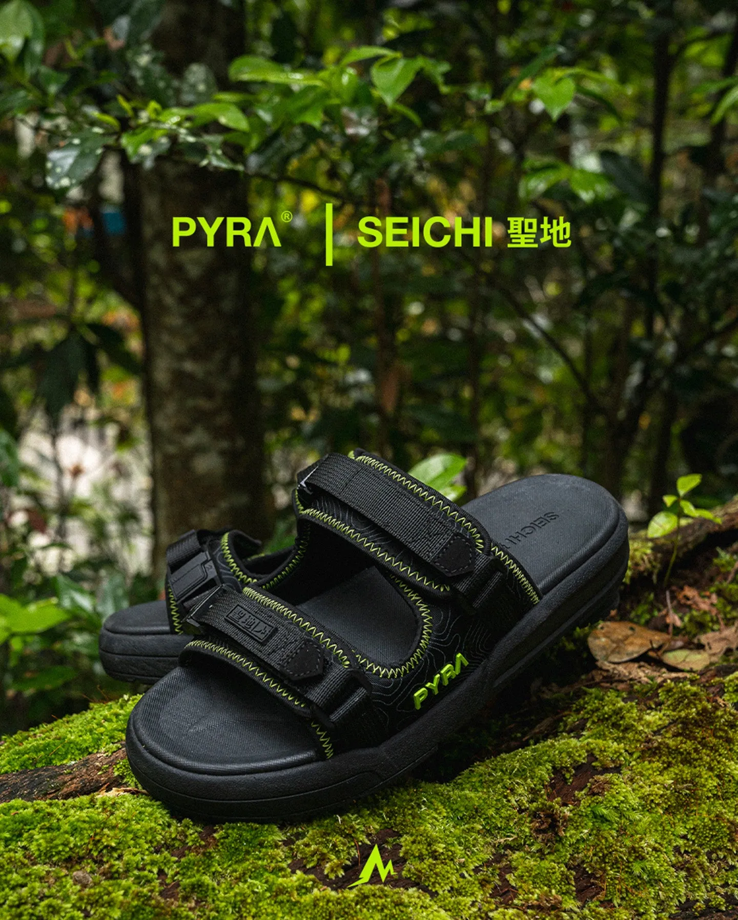 Sleek cushioning Optimal Flexibility Seichi X PYRA Sandoru Ni Slides Black/Volt