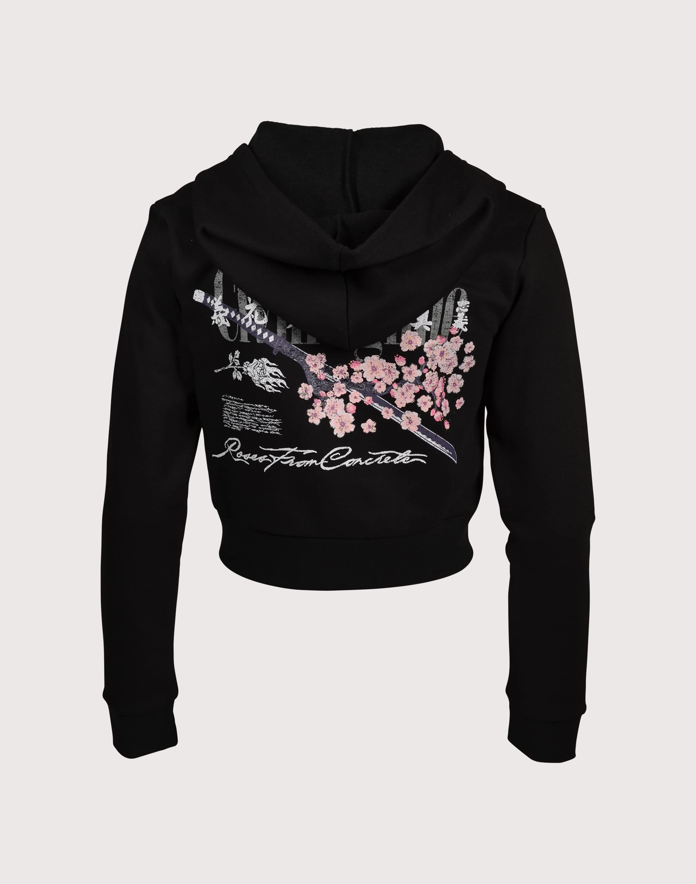 Trustworthy CIVIL CLOTHING Cropped Katana Black Hoodie