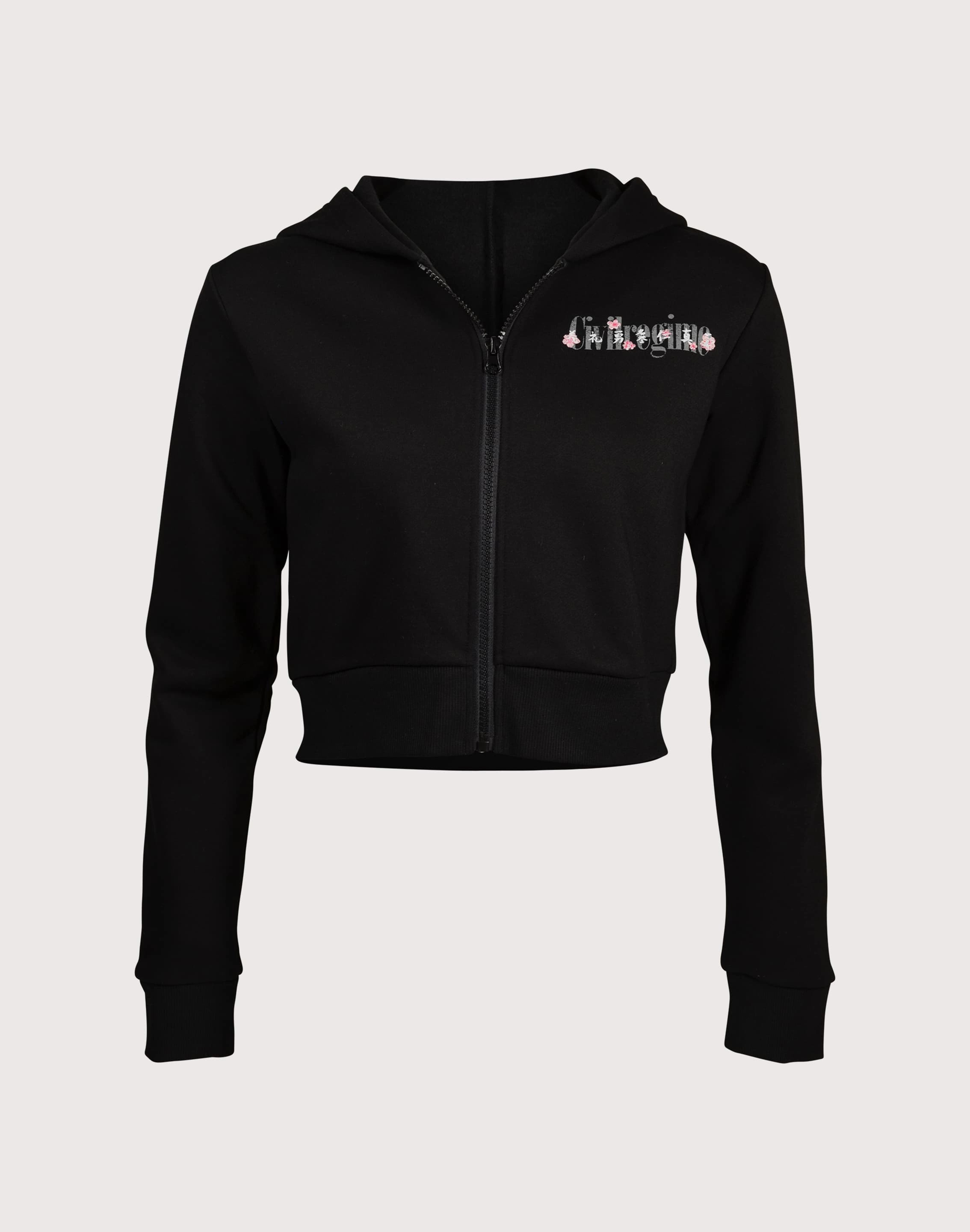 Practical Design CIVIL CLOTHING Cropped Katana Black Hoodie