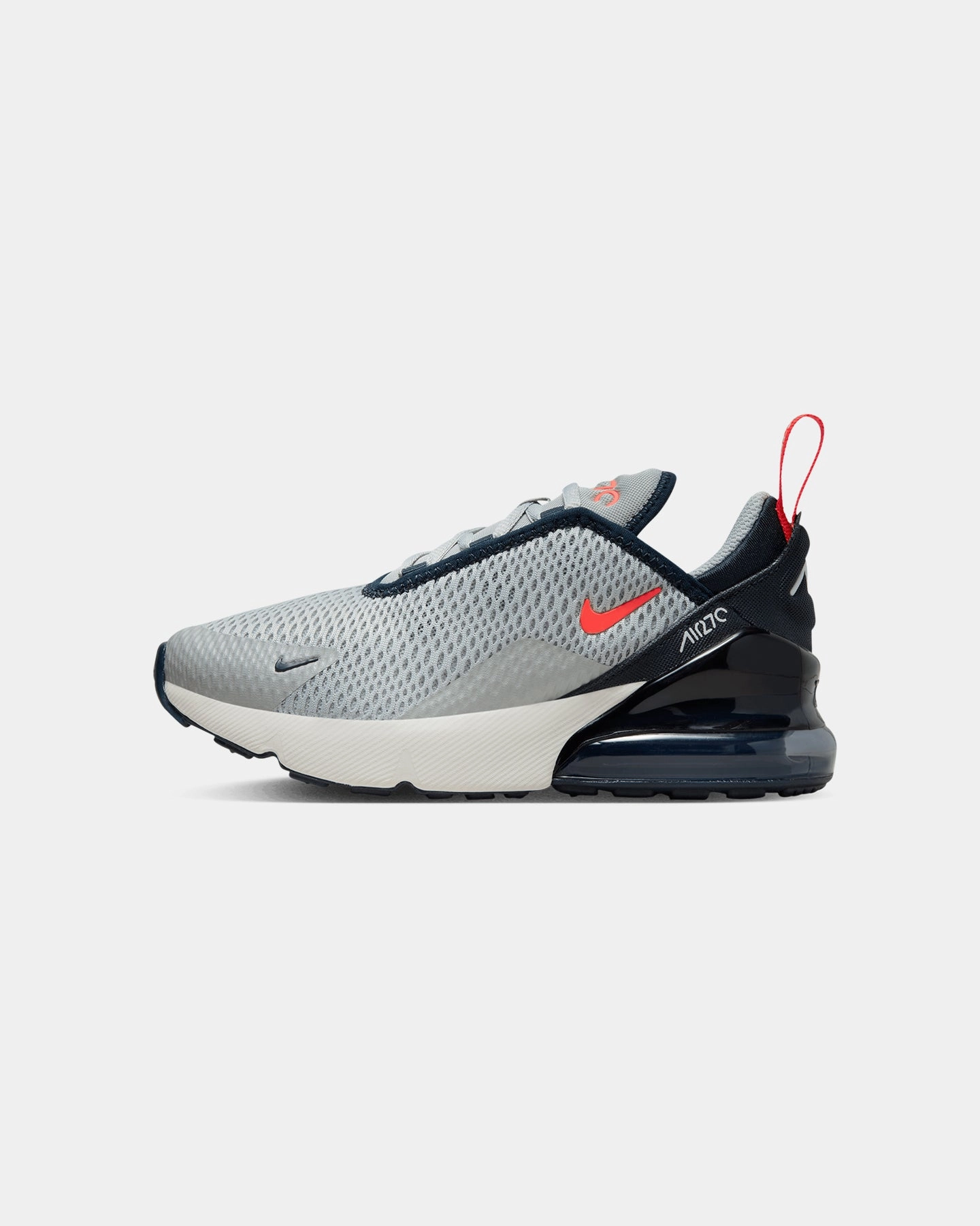 Nike Infants' Air Max 270 (TD) Light Smoke Grey/Dark Obsidian/Phantom/Bright Crimson Running Ease