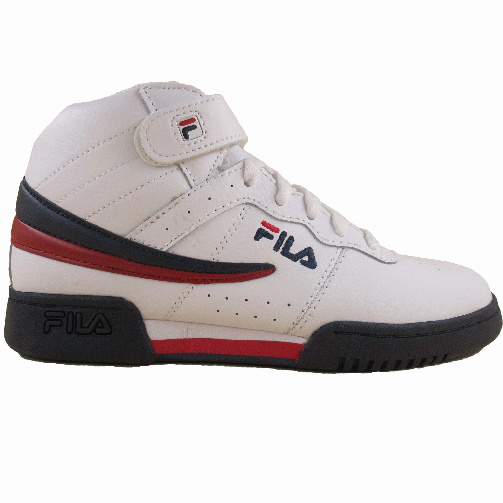 Day Long Wear Fresh Ride Fila Kids F-13 Grade-School White Navy Red Casual Athletic Shoes