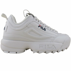 Fila Kids White Disruptor 2 Grade-School Lifestyle Casual Shoes Distinctive breathability