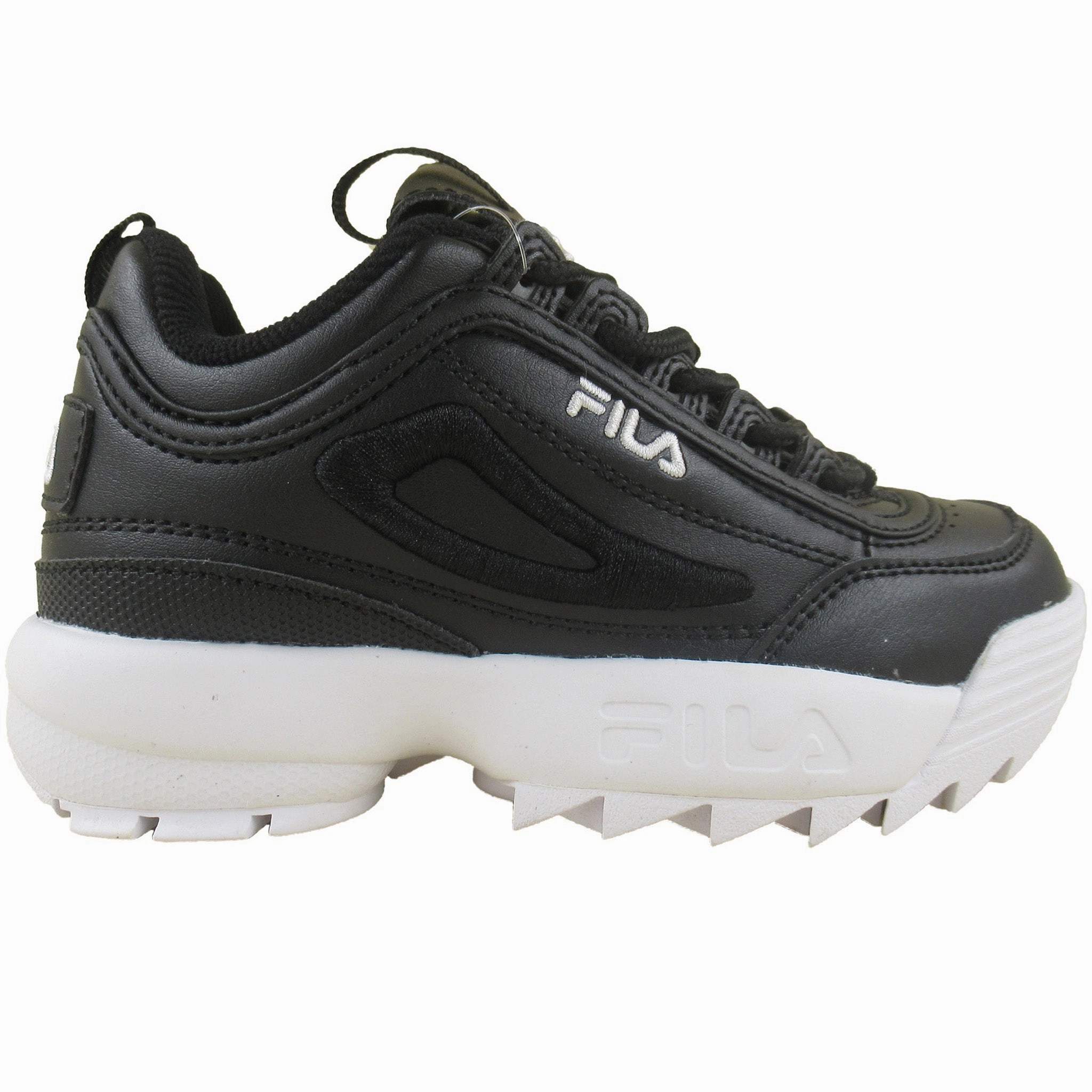 Fila Little Kid/Big Kid Disruptor II Premium 3D Embroidery Sneakers Quick Trip Balanced Frame