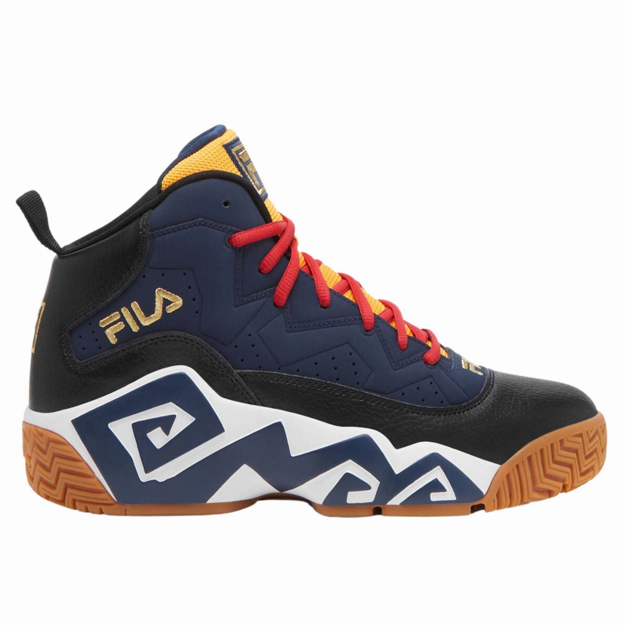 Fila Men's  1BM01865-410 MB Jamal Mashburn Dress Blues Black White Retro Basketball Shoes Supportive Traction