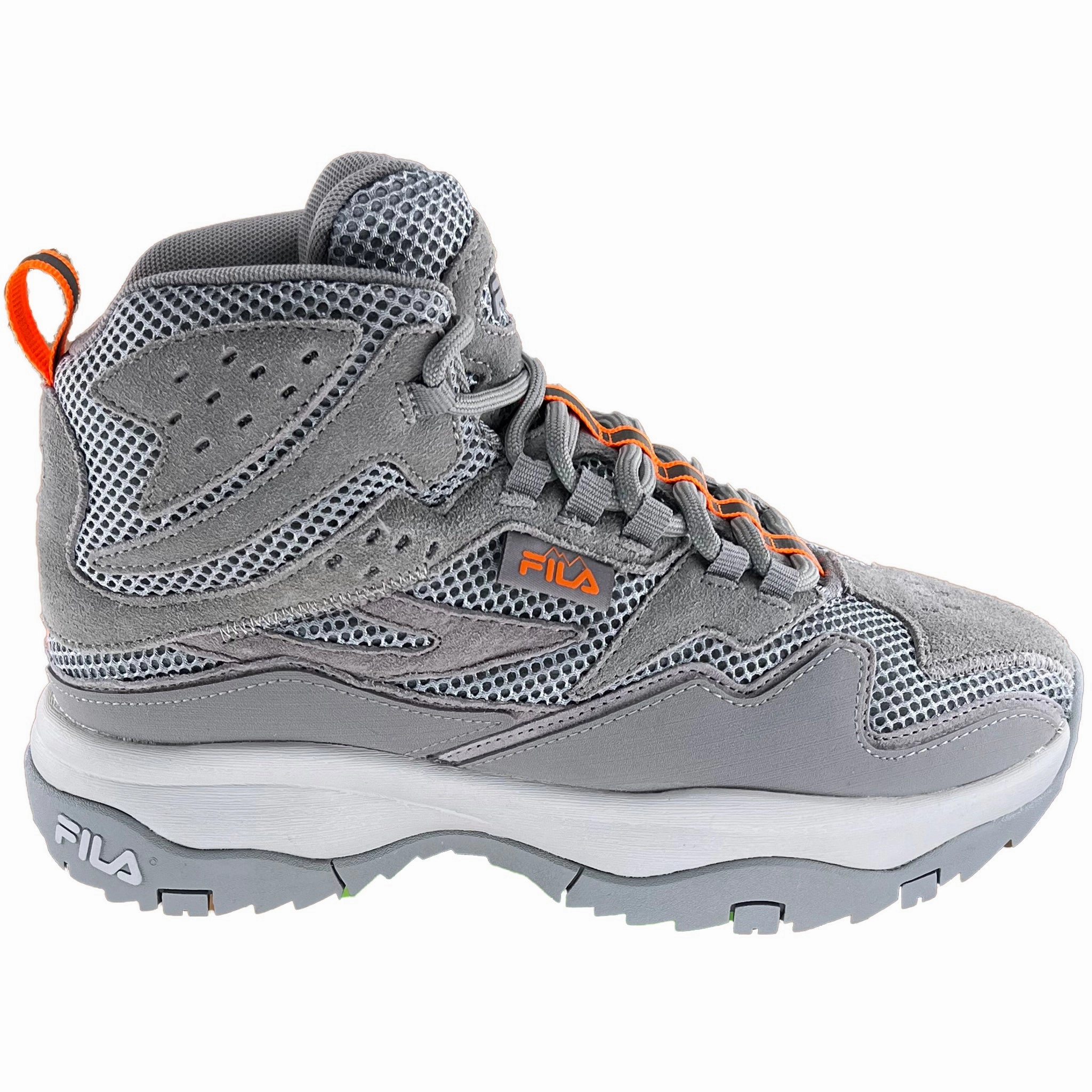 Fila Women's Ranger Boots Casual Sneaker Boot Grey Orange 5HM01097-082 Responsive Bounce Foam