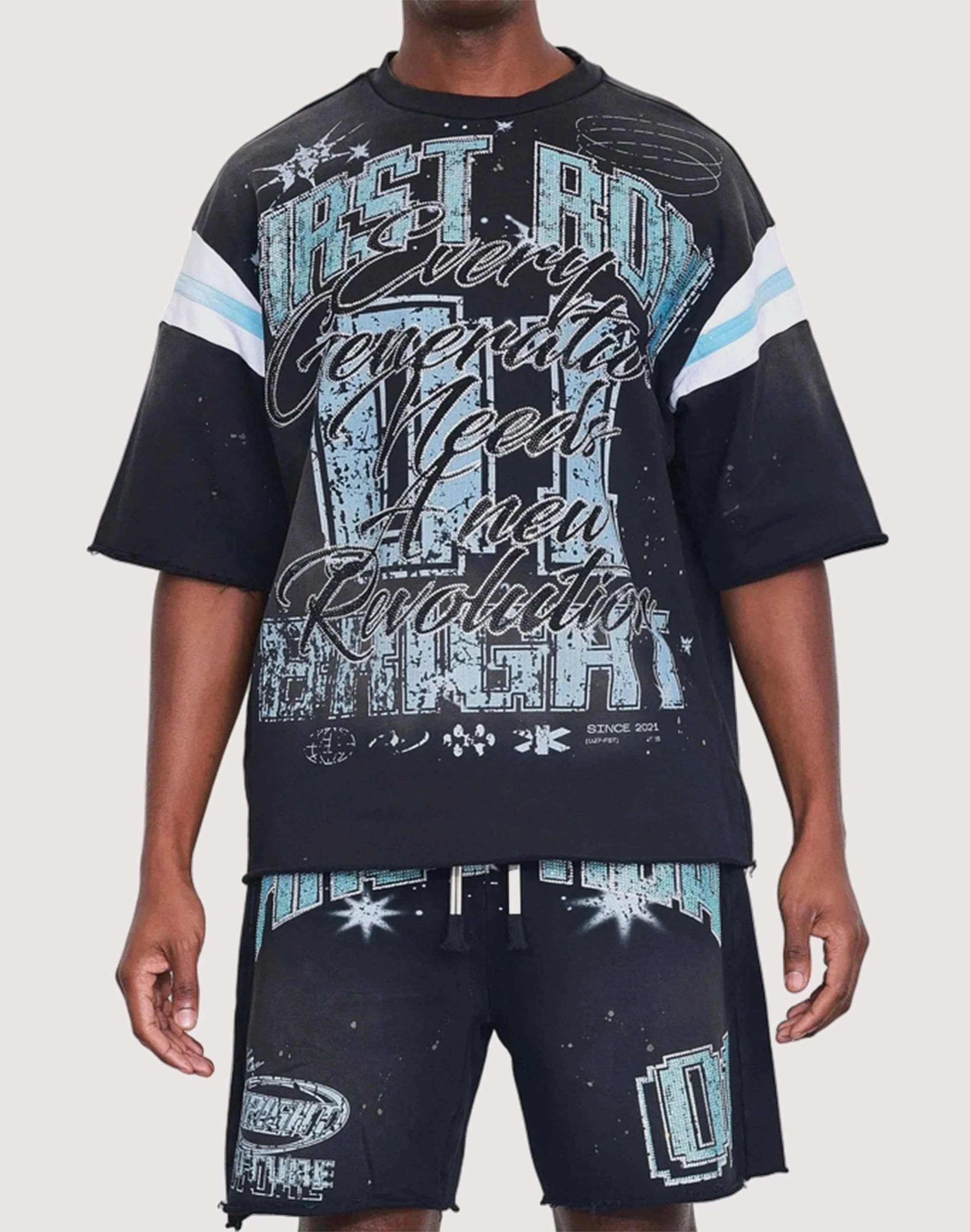 Collapsible Heel First Row Washed Bright Future Stones Tee