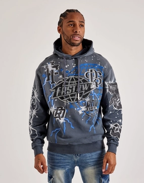 First Row Washed Rhinestone Hoodie indoor - style edition