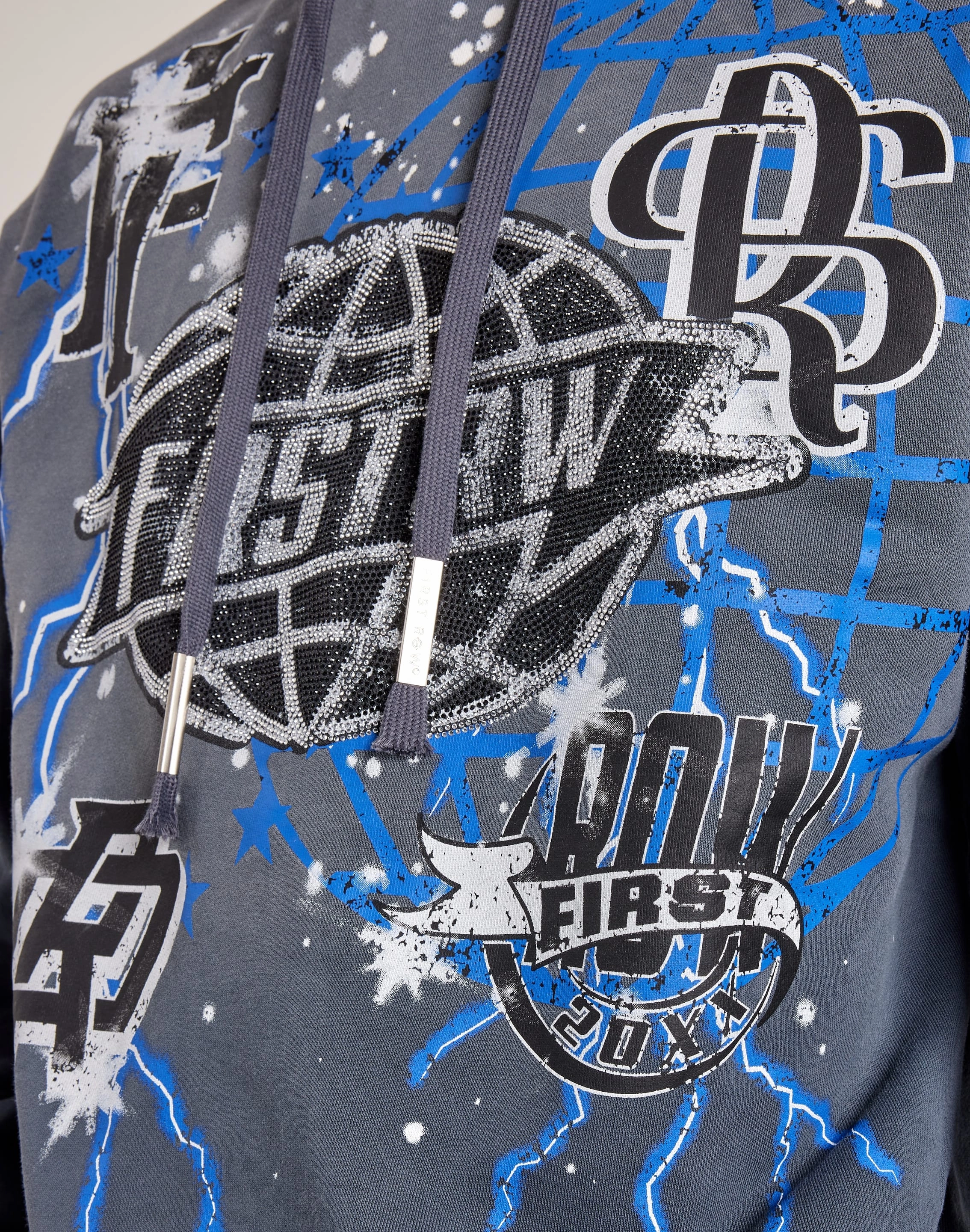 Lightweight Midsole weekend adventurers' boots First Row Washed Rhinestone Hoodie