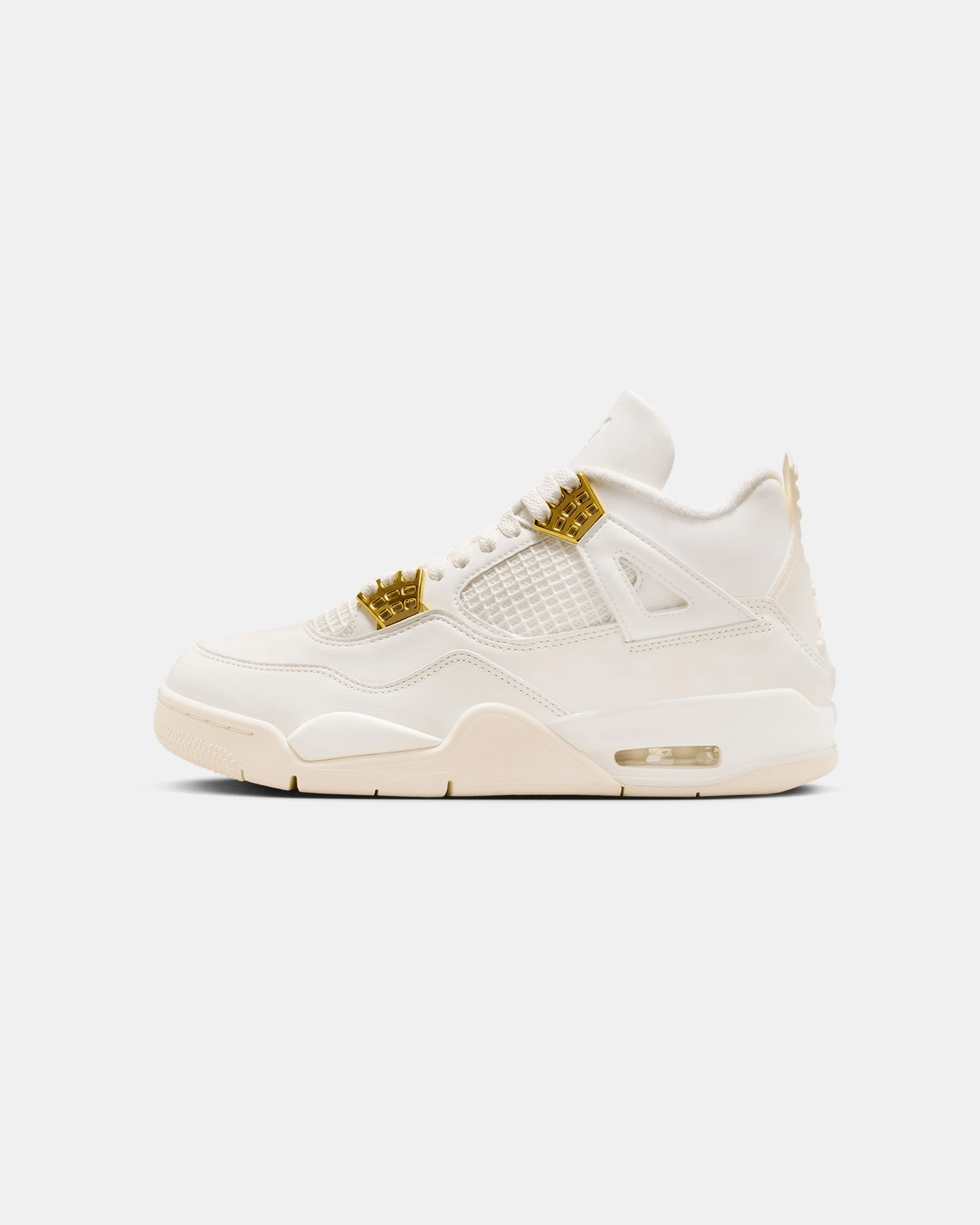 Jordan Women's Air Jordan 4 Retro "White And Gold" Sail/Metallic Gold Anti Static Materials closed-toe
