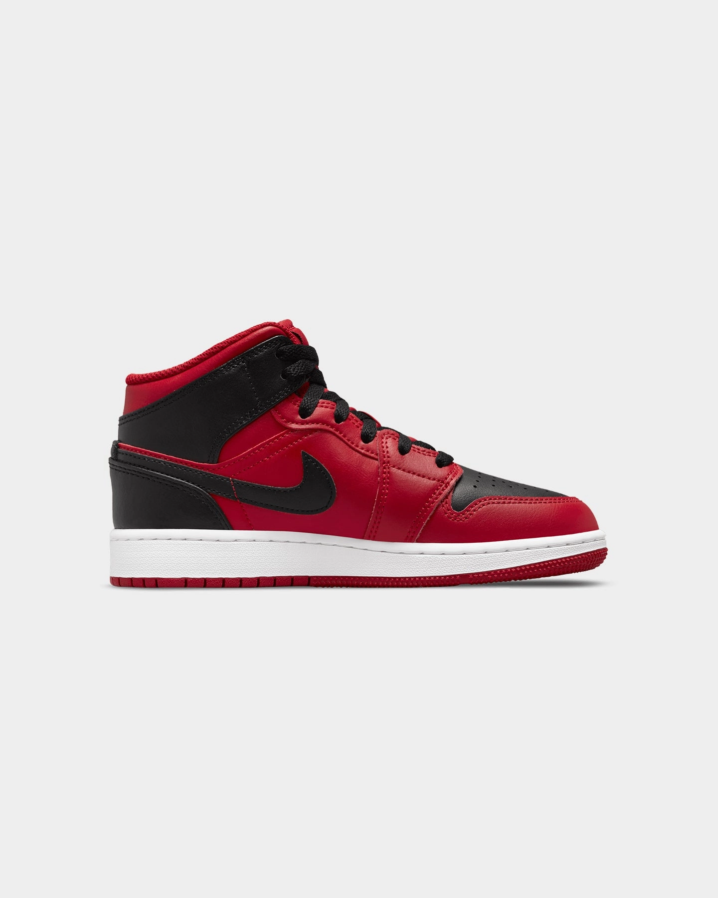 Jordan Kids' Air Jordan 1 Mid (GS) "Reverse Bred" Gym Red/Black Casual Foot Cushion