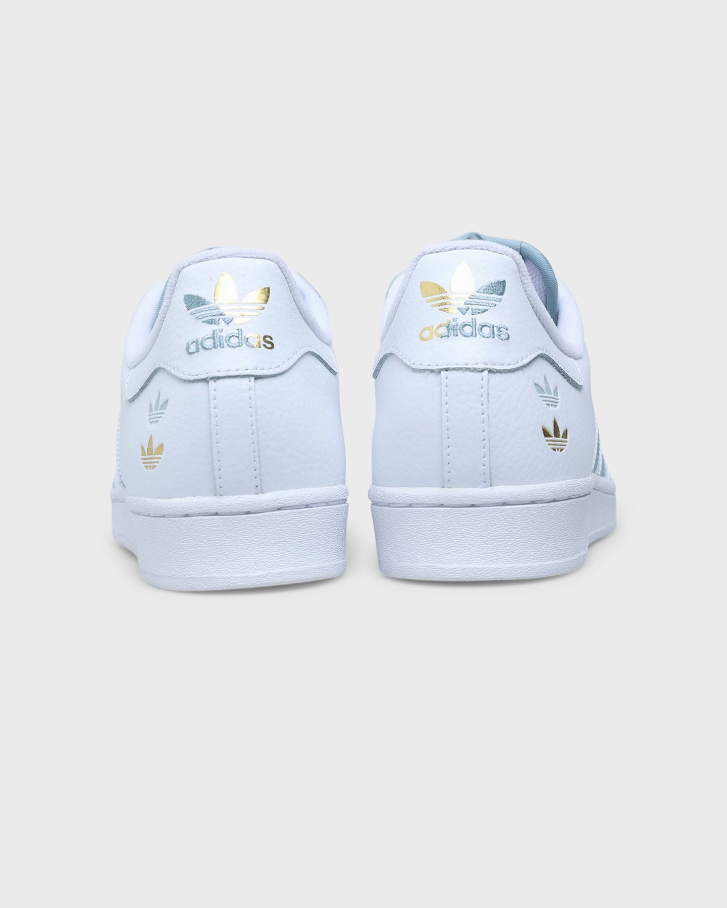 Adidas Superstar Cloud White /  Magic Grey / Gold Foil Vibrant Style