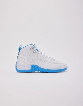 Next Gen Jordan Air Jordan 12 Retro 'White and University Blue' Grade-School