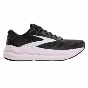 Brooks Women's 120420 077 Ghost Max 2 Black White Orchid Ice Cushion Neutral Running Shoes Tear Resistant Upper