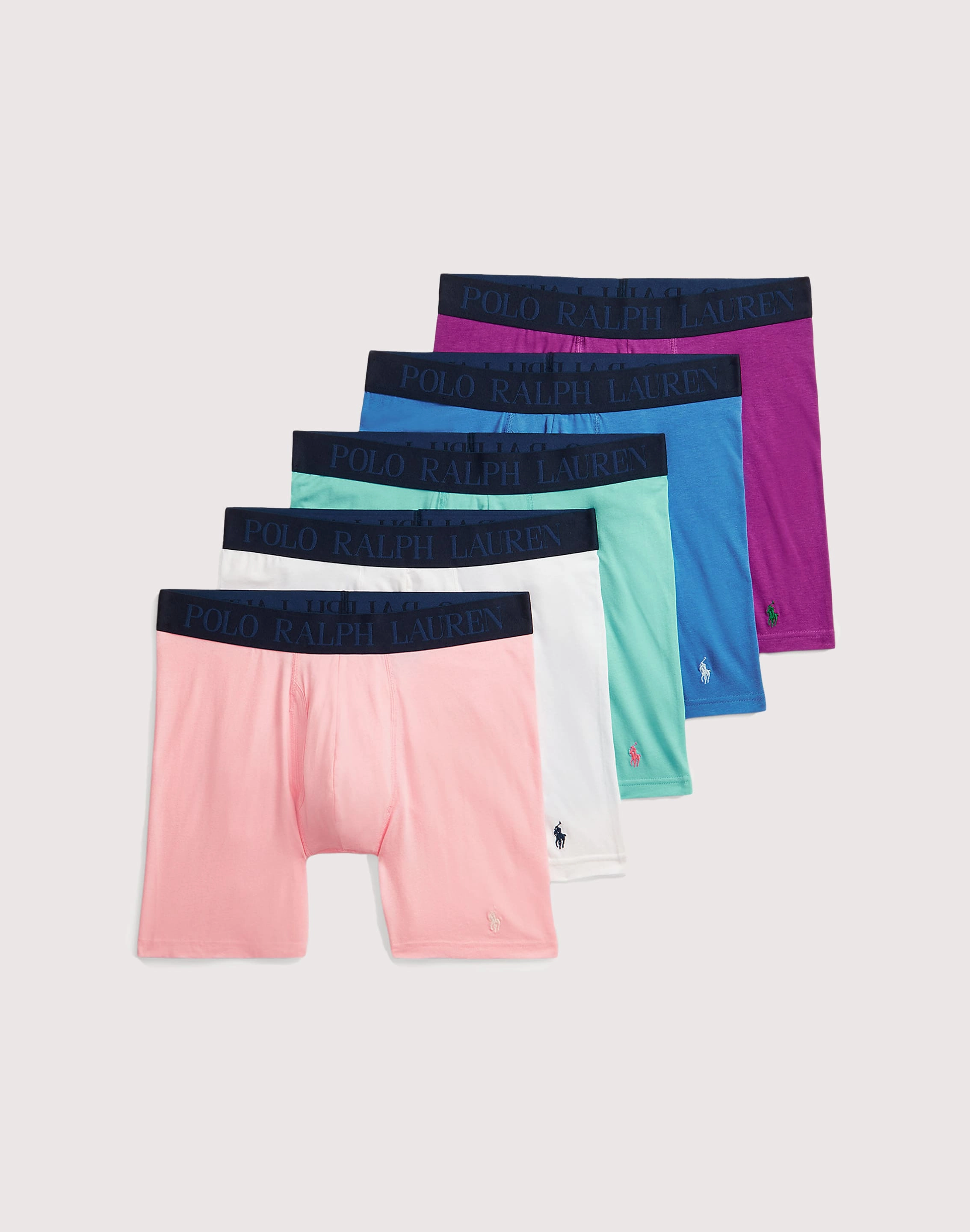 Temperature Control Layer Slip Resistant Outsole Grip Polo Ralph Lauren 4D Flex Boxer Briefs 5-Pack