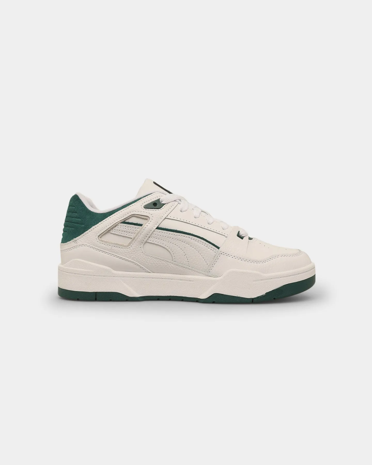 Puma Slipstream White/Green Non Marking Sole