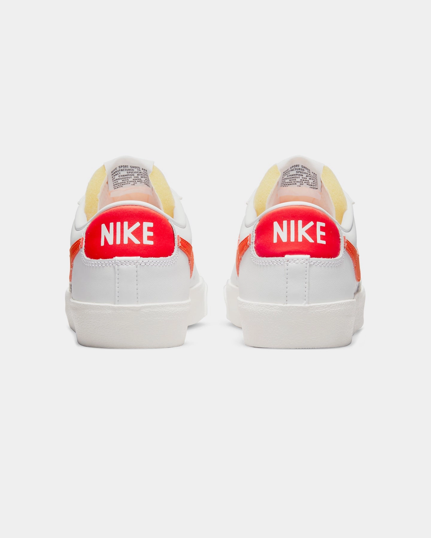 Beach Wear Comfort Flex Technology Nike Blazer Low '77 Vintage White/Team Orange
