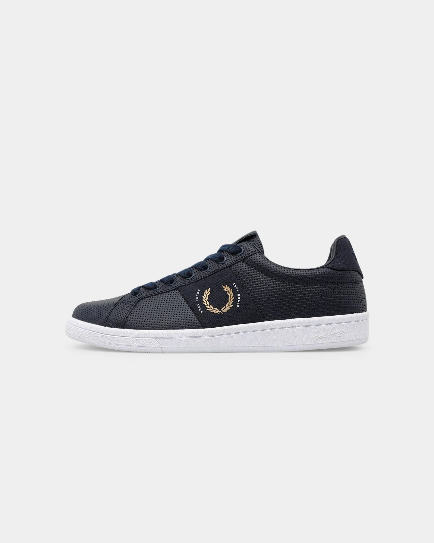 Vegan Leather Upper Fred Perry B721 Navy