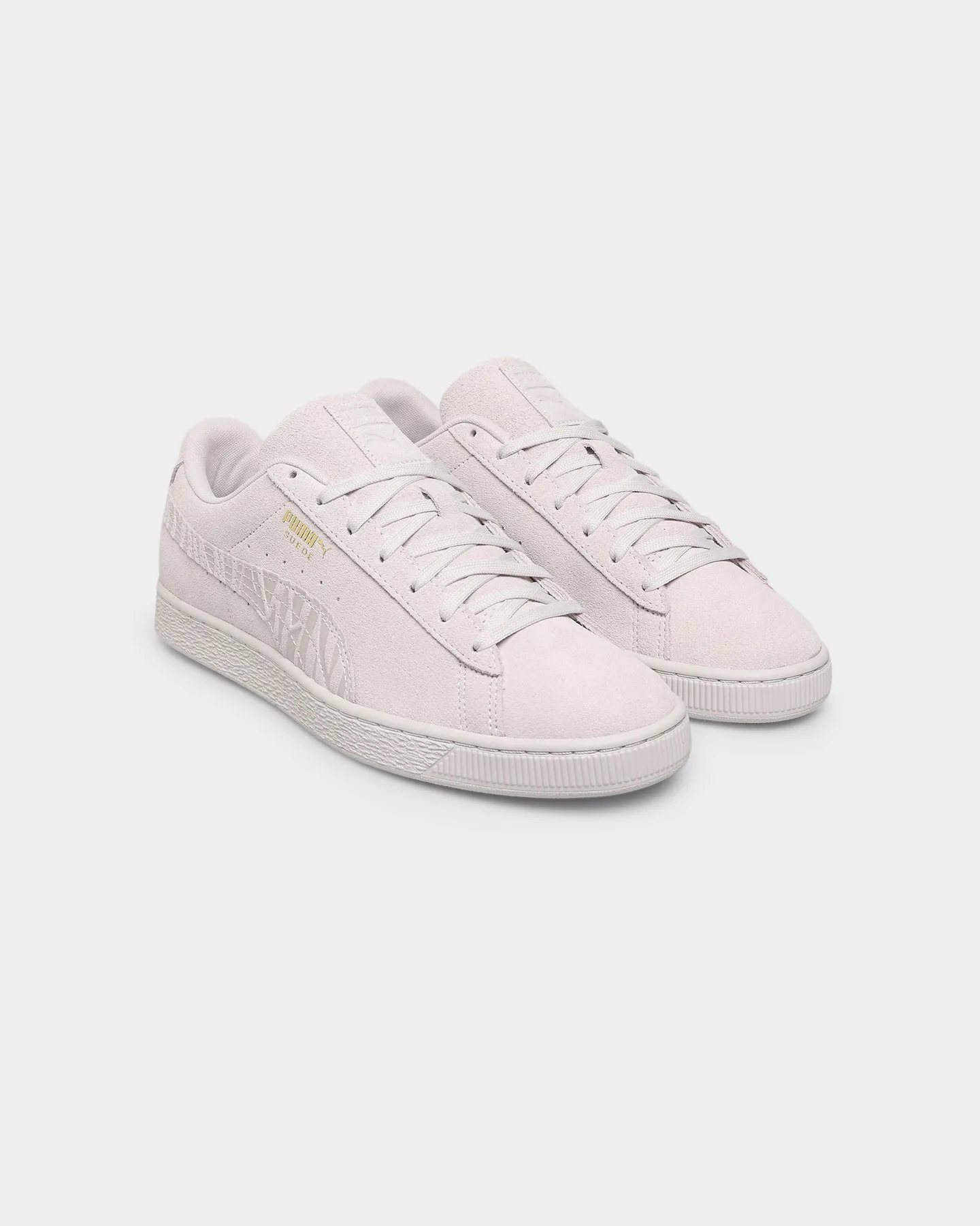 Puma Suede Mono Deboss Sneakers Nimbus Cloud Customizable Lacing System closed-toe