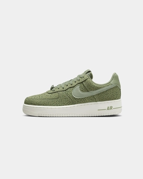 Nike Women's Air Force 1 '07 Premium Sesame/Oil Green Compression Molded EVA