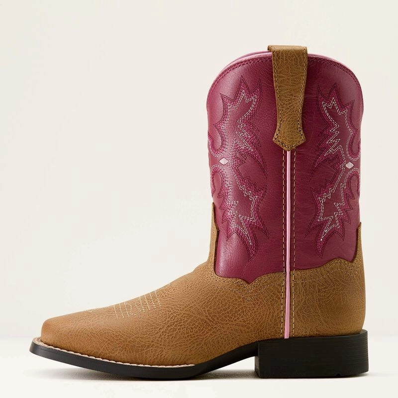 Thermal Core City Walking Girls Children's/Youth Ariat Tombstone Wide Square Toe Western Boot COTTAGE ROSEBUD 10063835