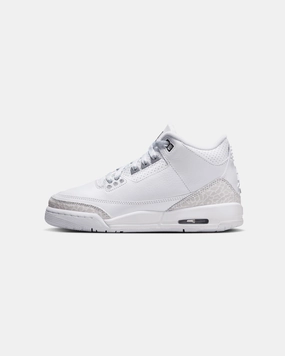 Jordan Kids' Air Jordan 3 Retro "Pure Money" (GS) White/Silver Trend-setting sole kids - specific functions