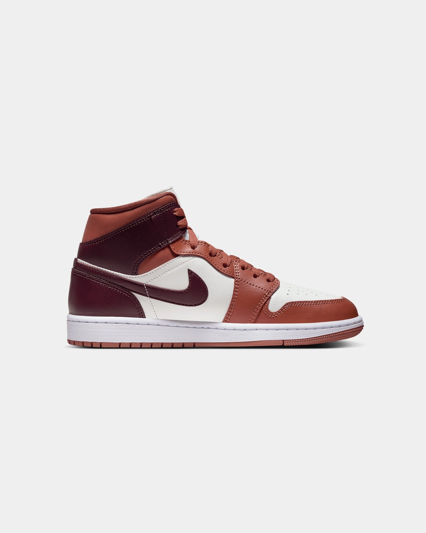 Compression Resistant Midsole Jordan Women's Air Jordan 1 Mid Dusty Peach/Sail/White/Night Maroon