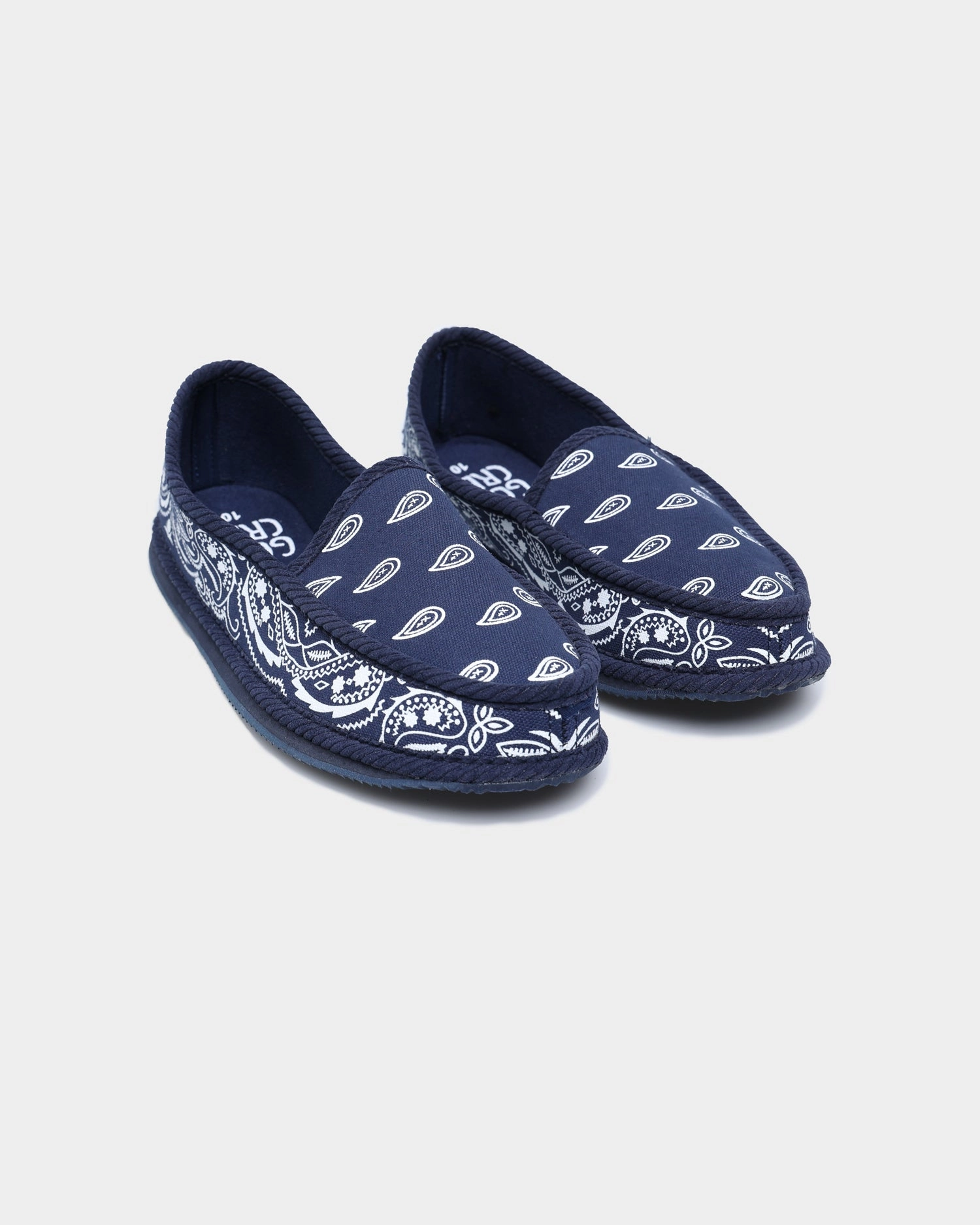 Goat Crew Bandana Slipper Navy/White Textured