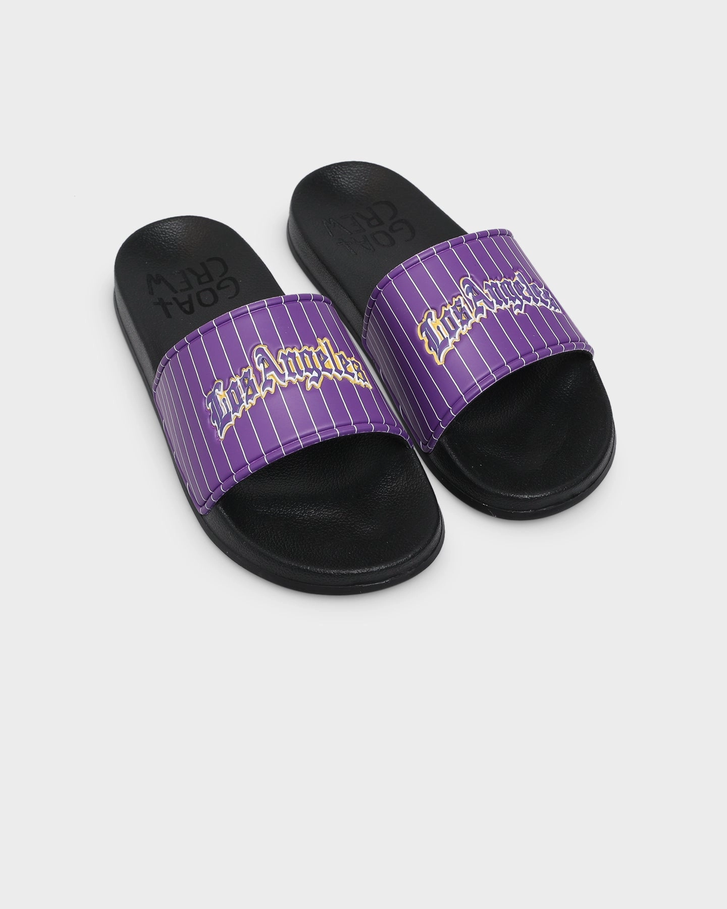 Goat Crew Los Angeles Slides Purple/Yellow heaviest