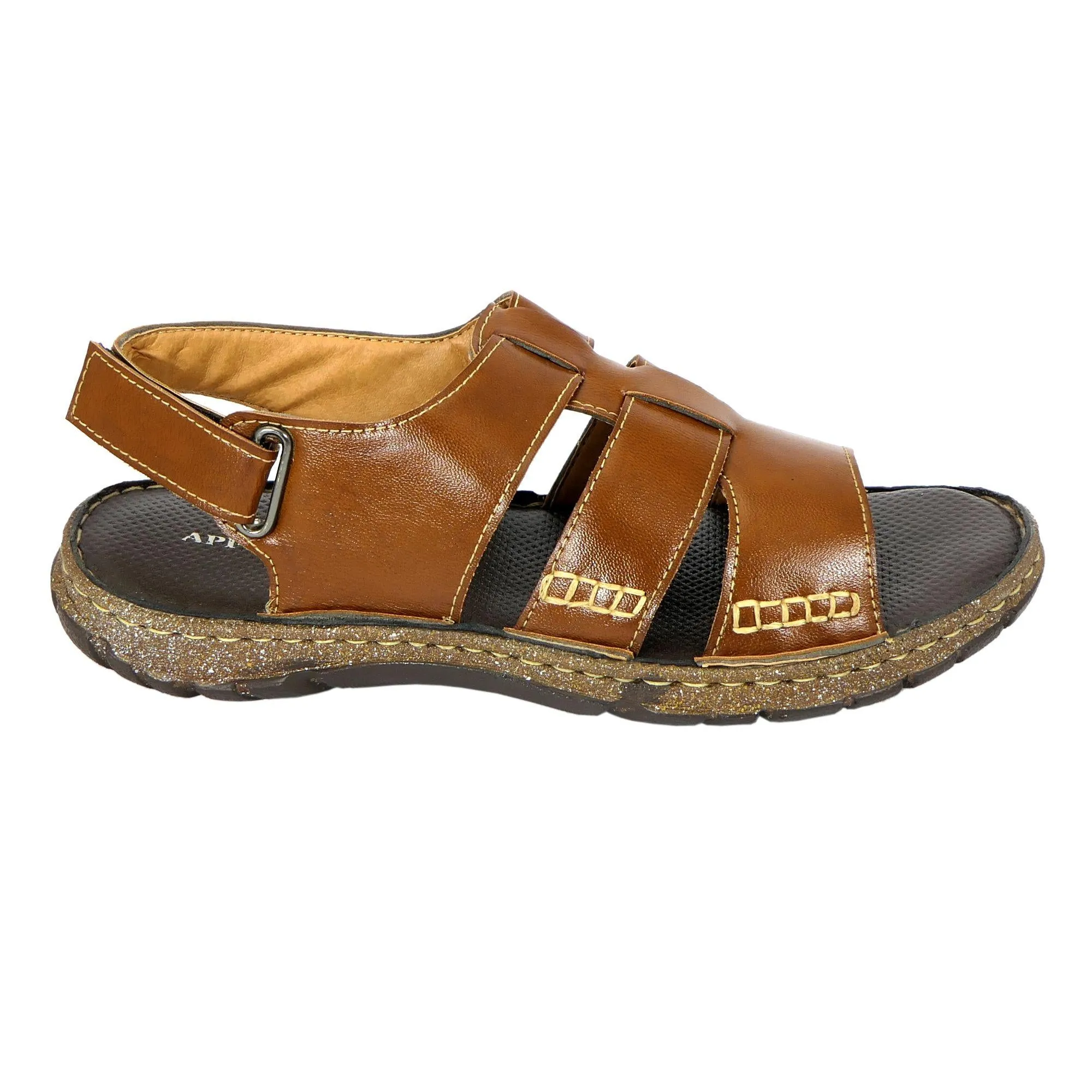 AM PM Men's Daily wear Leather Sandals Reliable flair