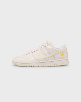 Nike Women's Dunk Low "Yellow Heart" White/Sail-Optic White all - weather