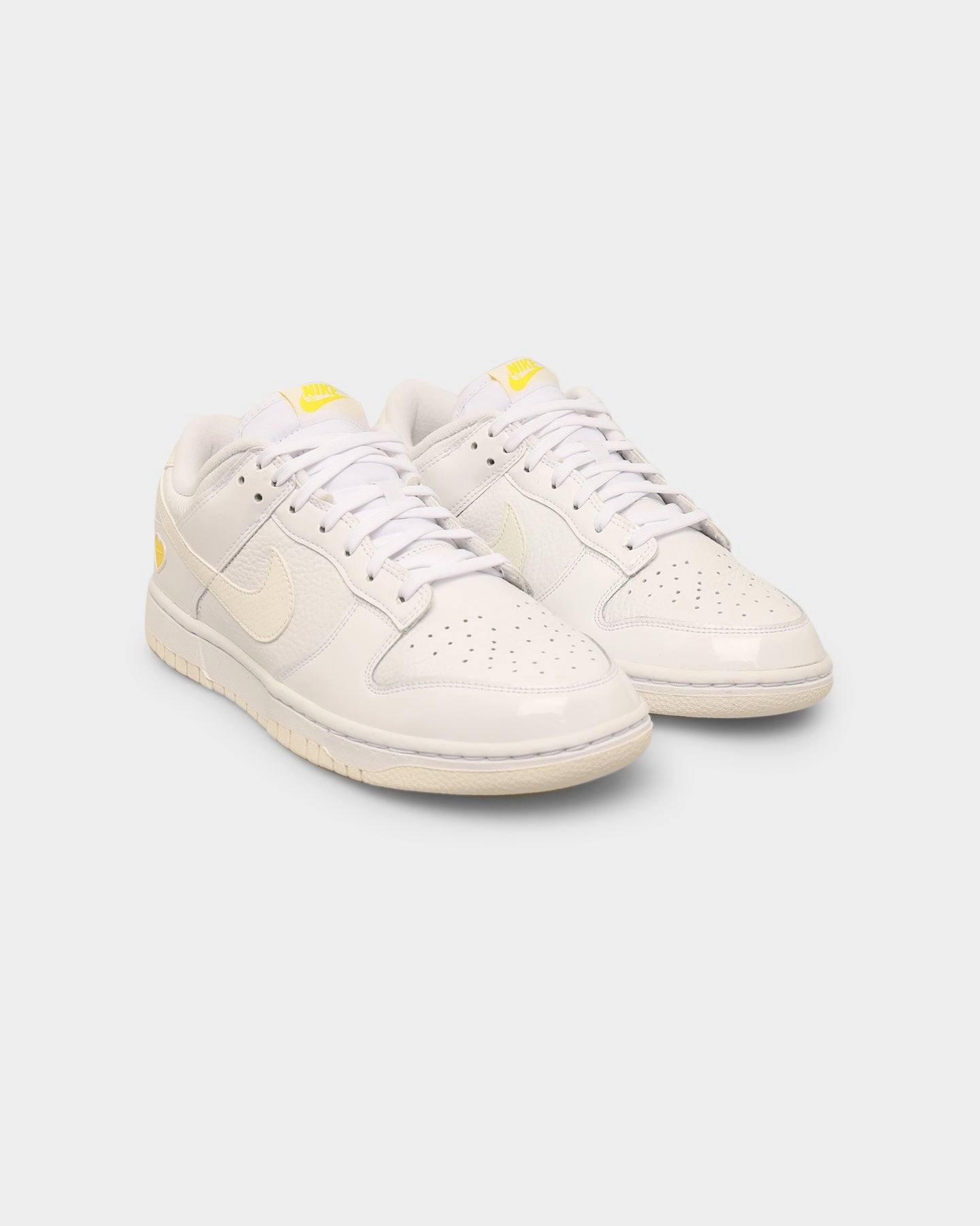 Nike Women's Dunk Low "Yellow Heart" White/Sail-Optic White desert Vibrant sole