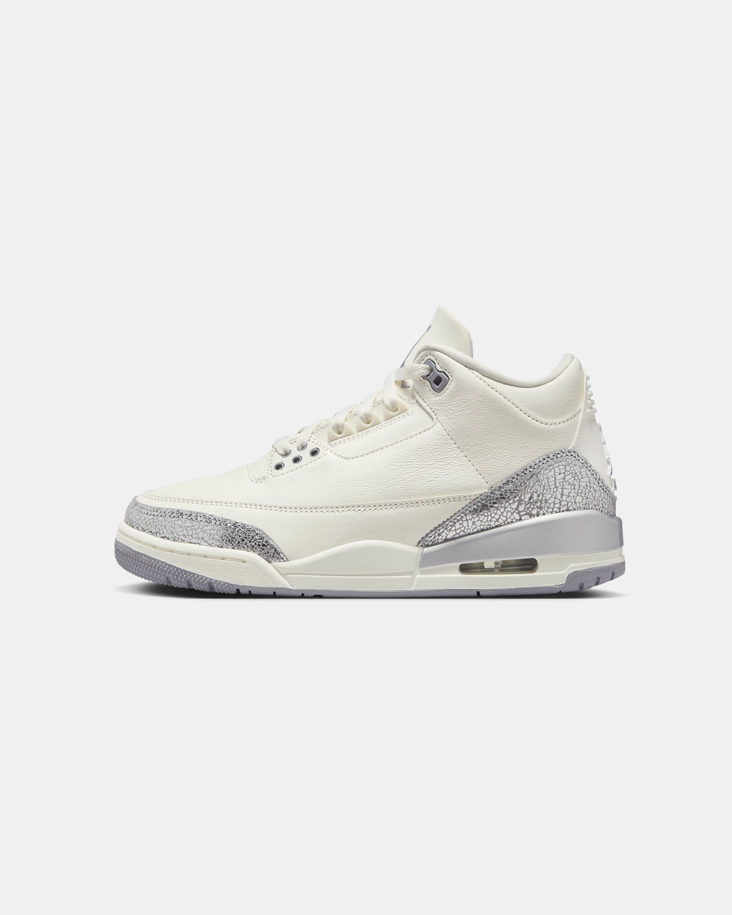 professionals' needs Jordan Women's Air Jordan 3 Retro "Metallic Silver" Sail/Cement Grey