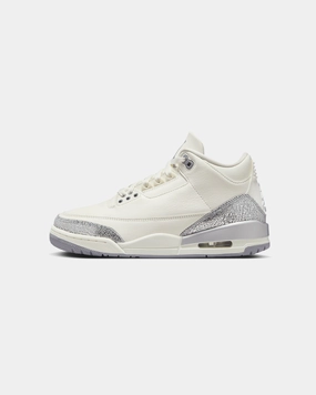 professionals' needs Jordan Women's Air Jordan 3 Retro "Metallic Silver" Sail/Cement Grey