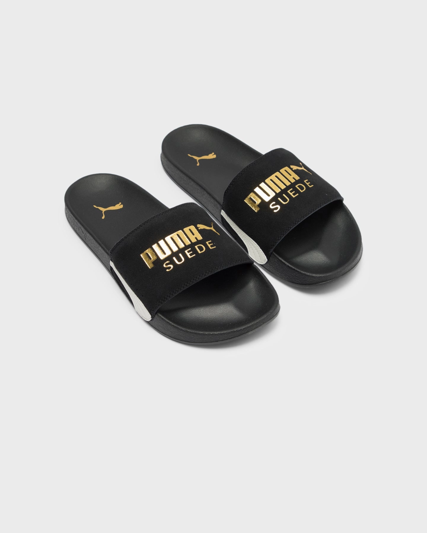 Puma Leadcat FTR Suede Classic Slide Black Suede Handcrafted Stitching Details Breathable Ventilation