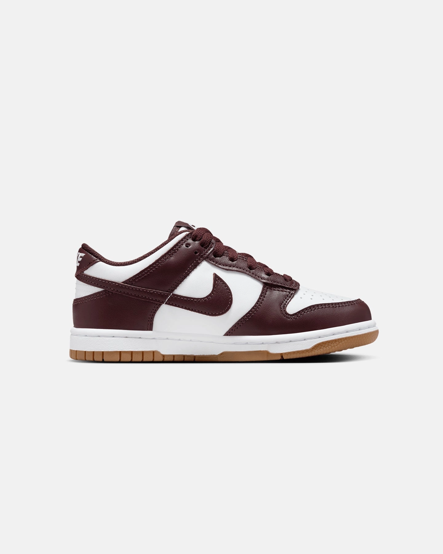 Comfortable Footbed Pure Lines Nike Kids' Dunk Low (GS) White/Burgundy