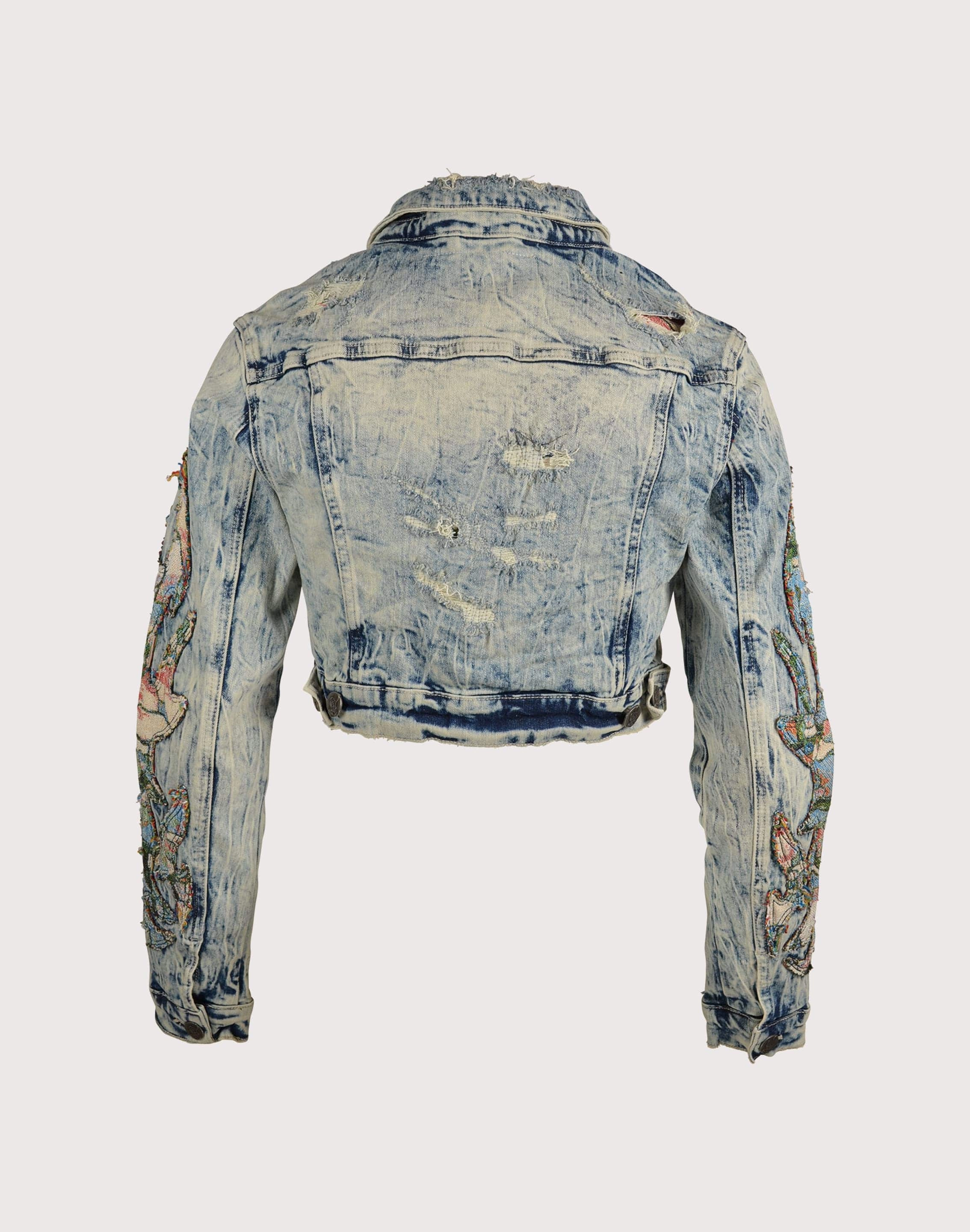Dynamic Flex Design Impact Resistant Heel Grindhouse Denim Flame Jacket