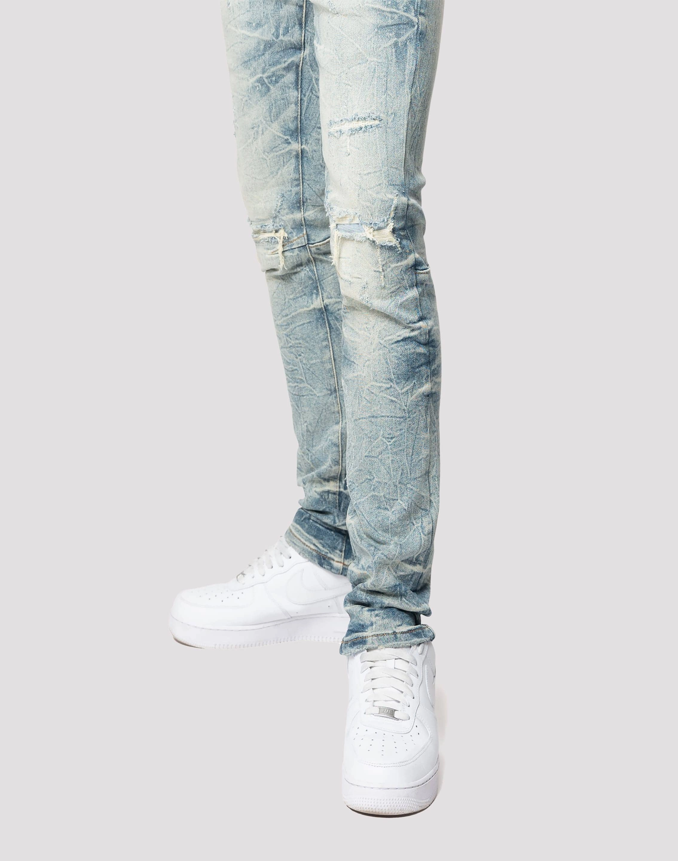 Grindhouse Lightning Effect Jeans Anti Fatigue Platform Sturdy Outsole Design