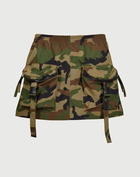 Alluring Grindhouse Nylon Cargo Camo Skirt