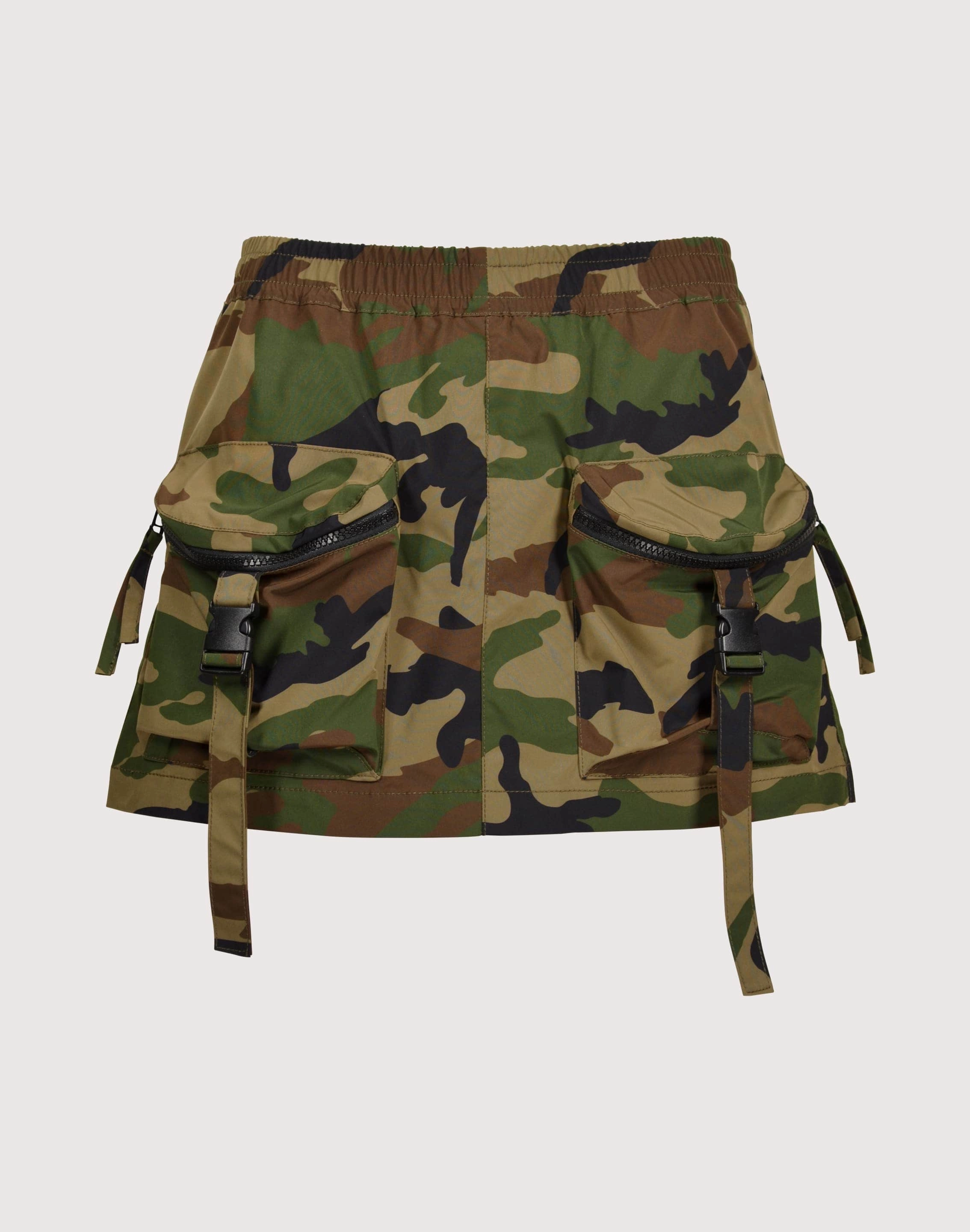 Alluring Grindhouse Nylon Cargo Camo Skirt