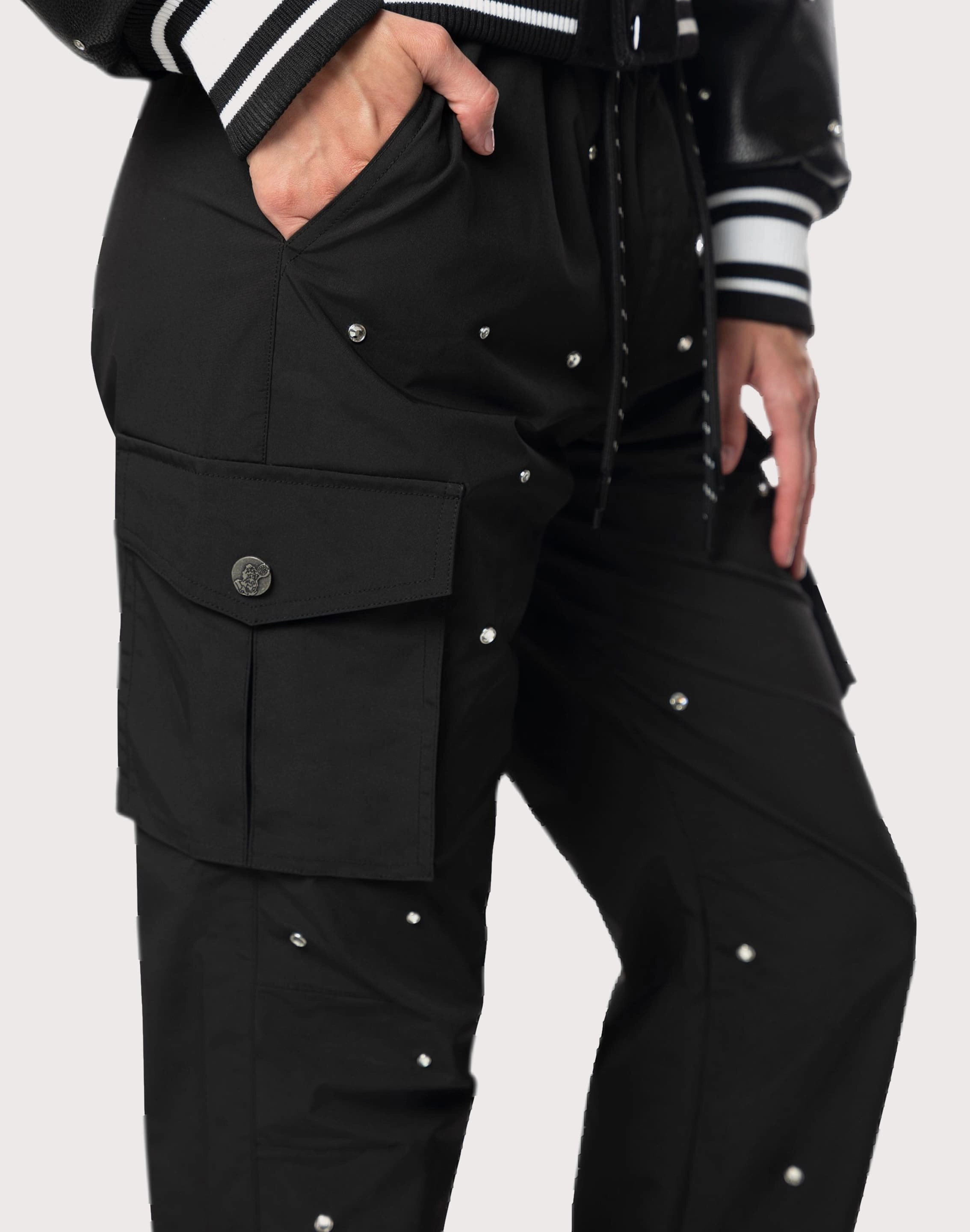 Grindhouse Rhinestone Black Pants Advanced Traction Pattern