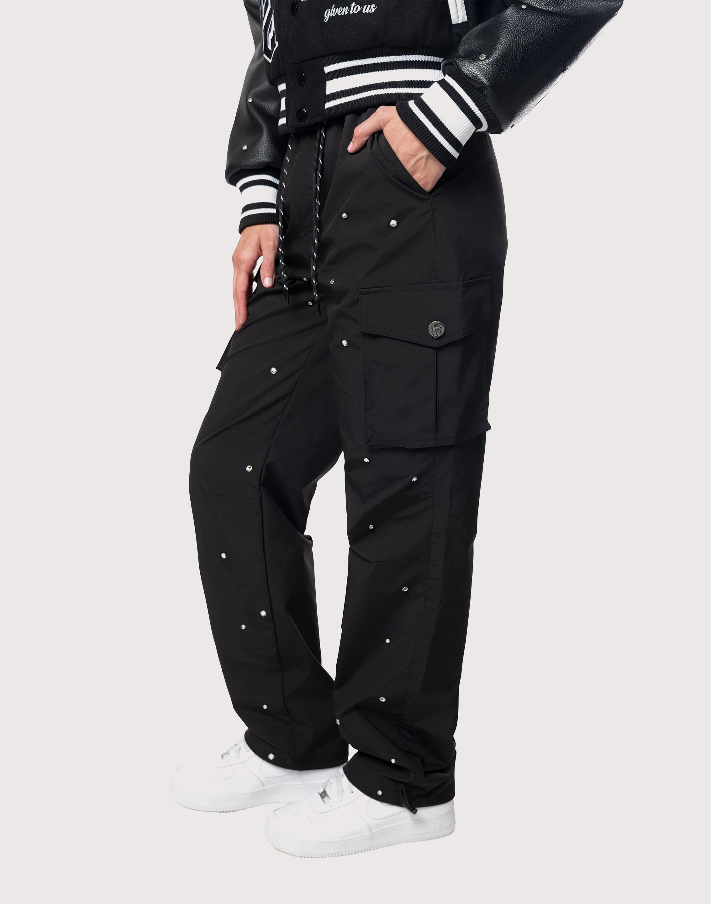 Grindhouse Rhinestone Black Pants Rigidity Control