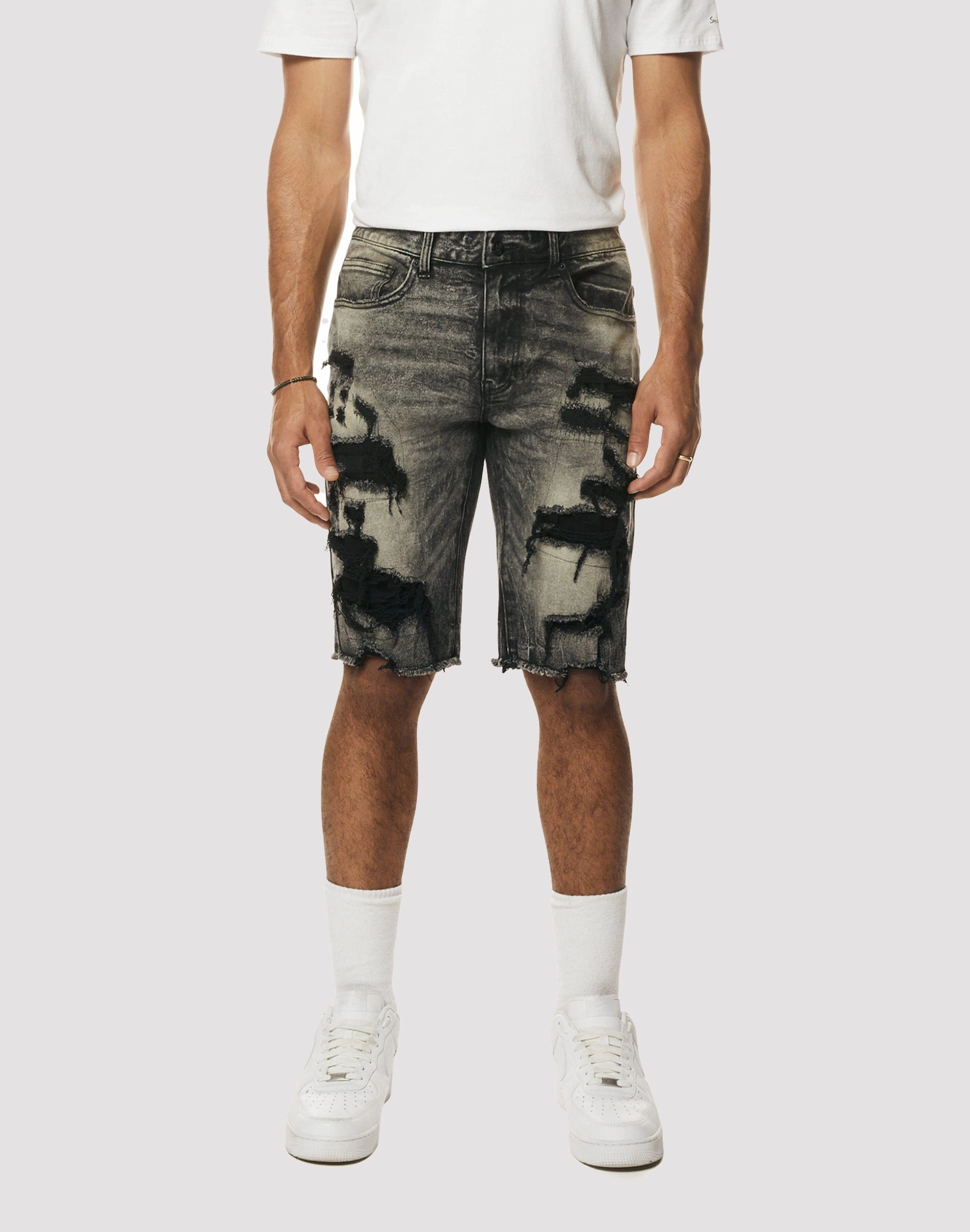 Grindhouse Rip N Repair Bali Denim Shorts Compression Molded volleyball players' bounce