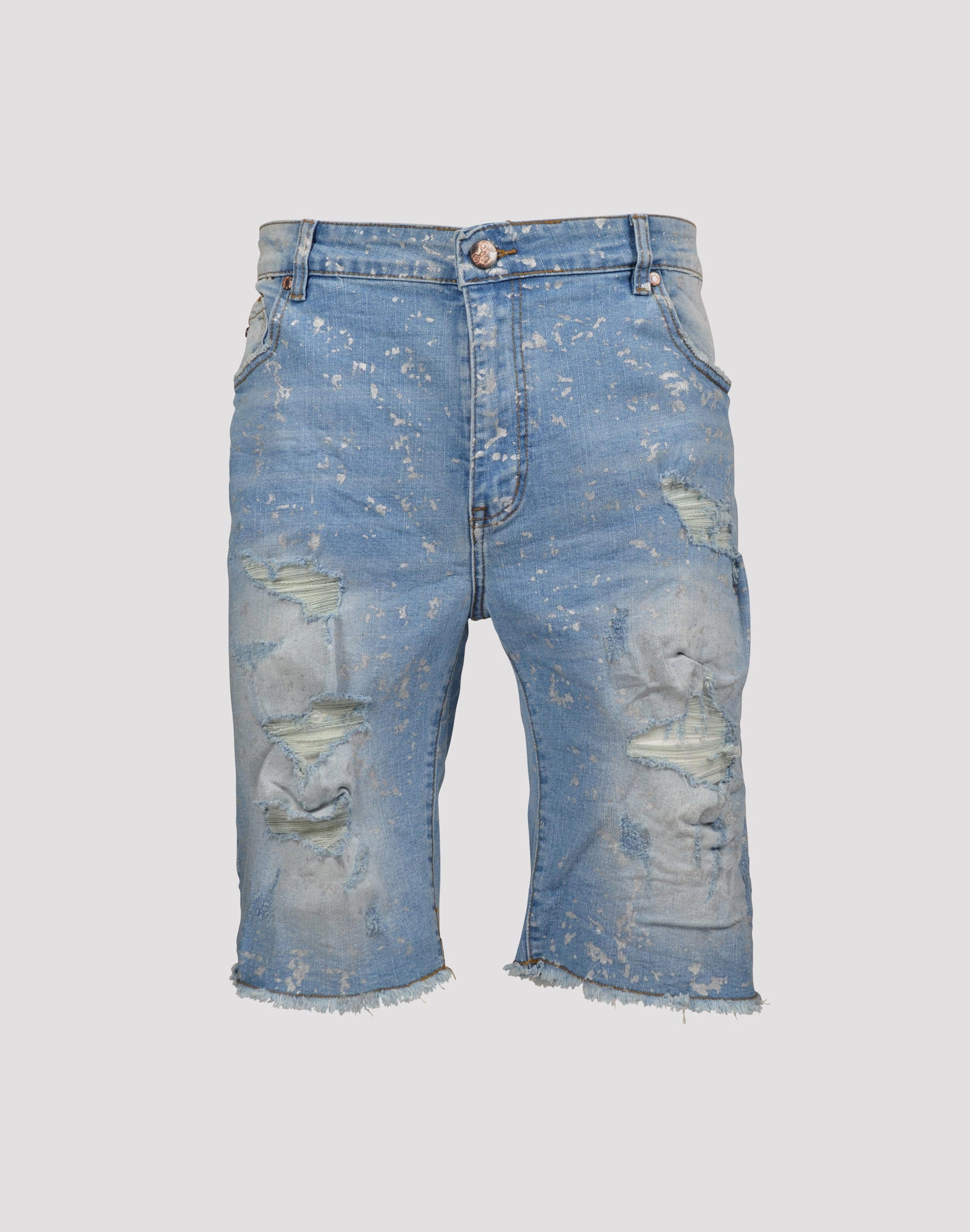 Rocker sole geometry suede - type Grindhouse Ripped with Metallic Flecks Denim Shorts