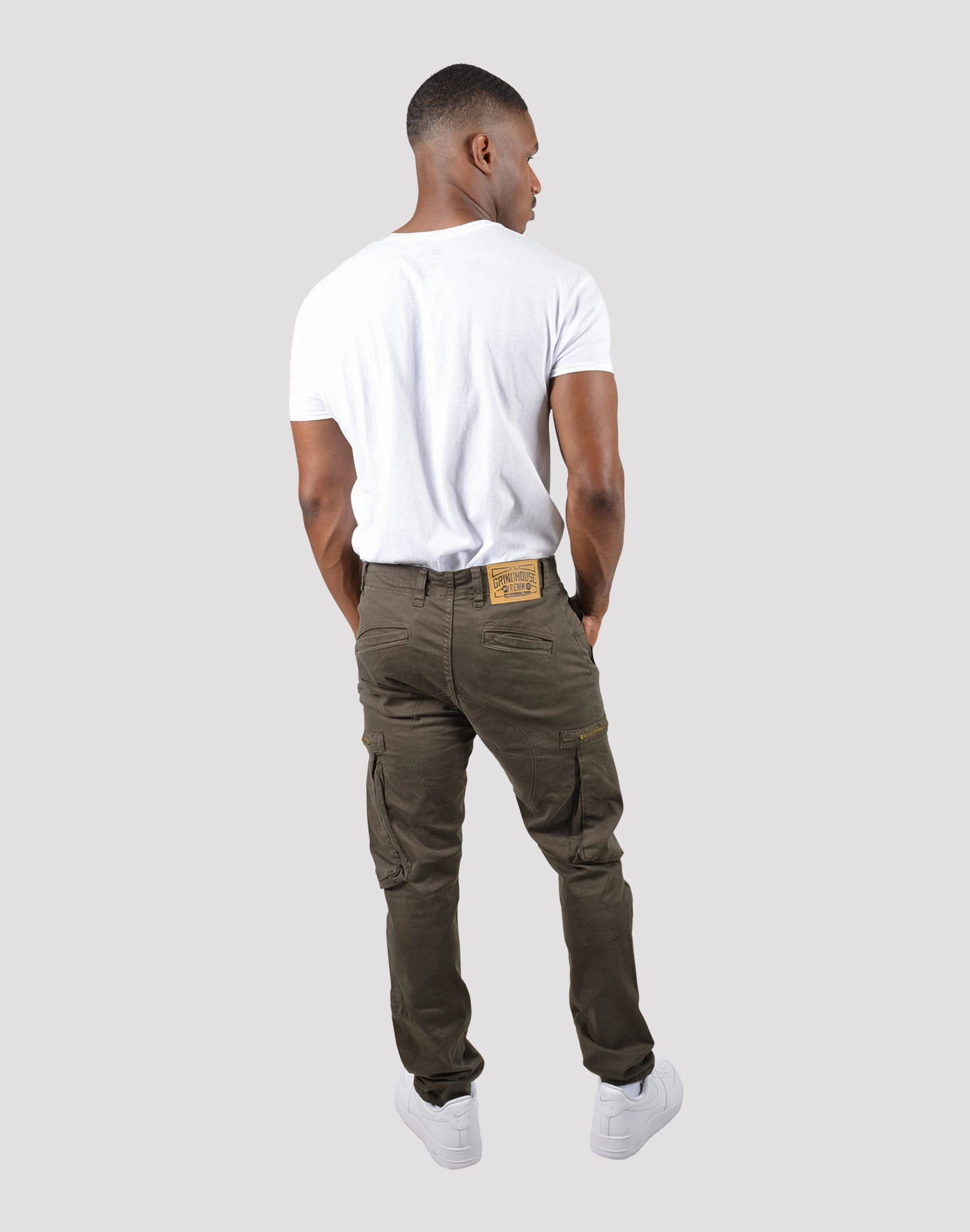 Grindhouse Twill Cargo Zip Pocket Pants Knit Fabric Upper